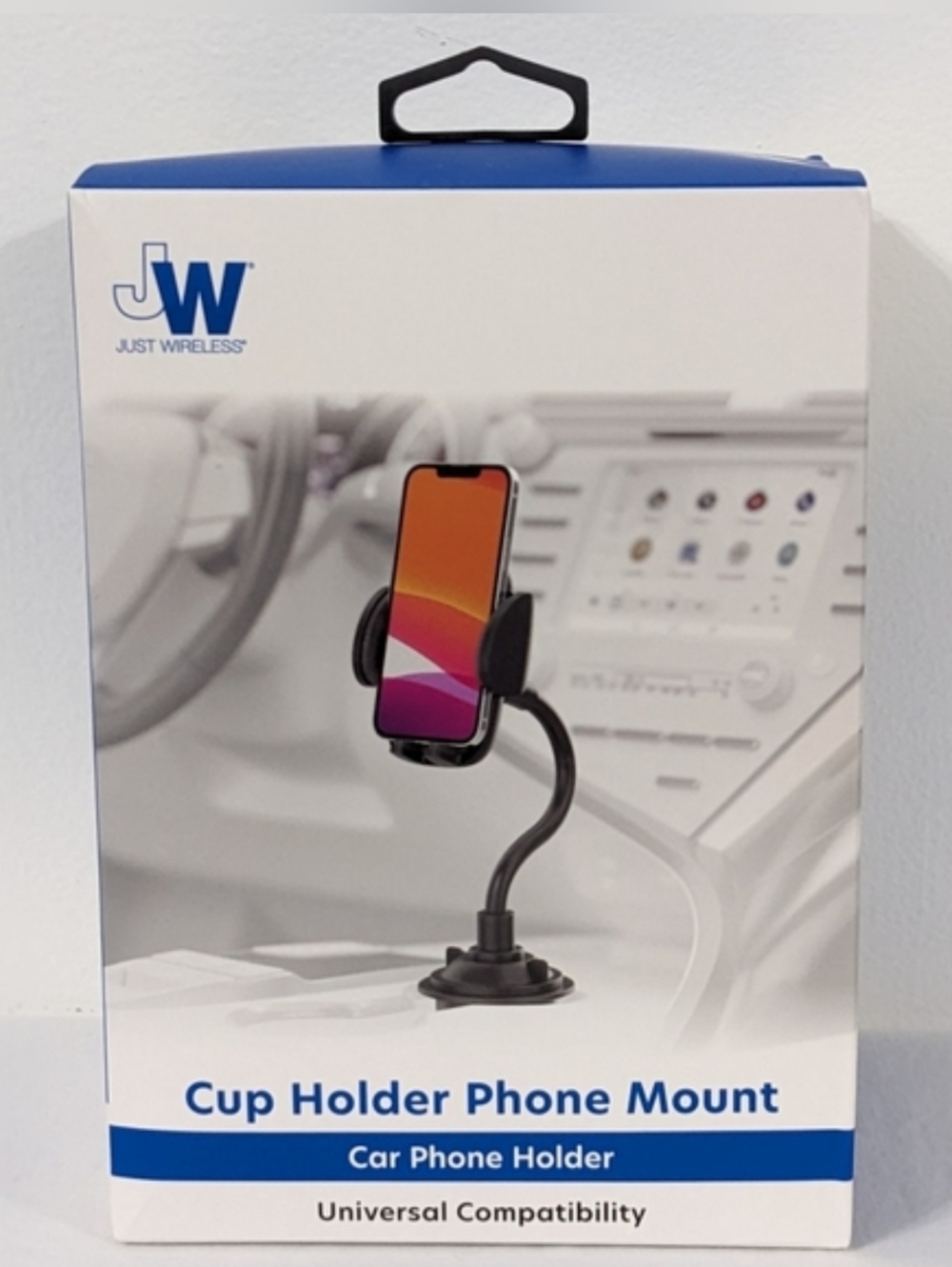 NEW Just Wireless Cup Holder Phone Mount, 360° Rotation, Universal Compatibility